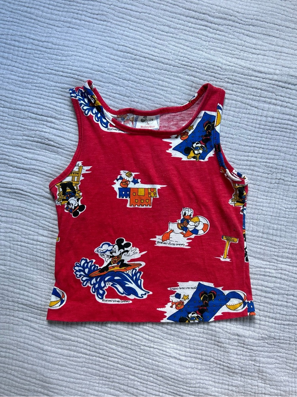 Vintage Disney Red Mickey & Friends Tank Top for Kids
